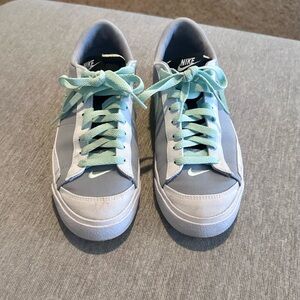 Nike Blazer Low 77 - Custom Gray and Mint Sneakers